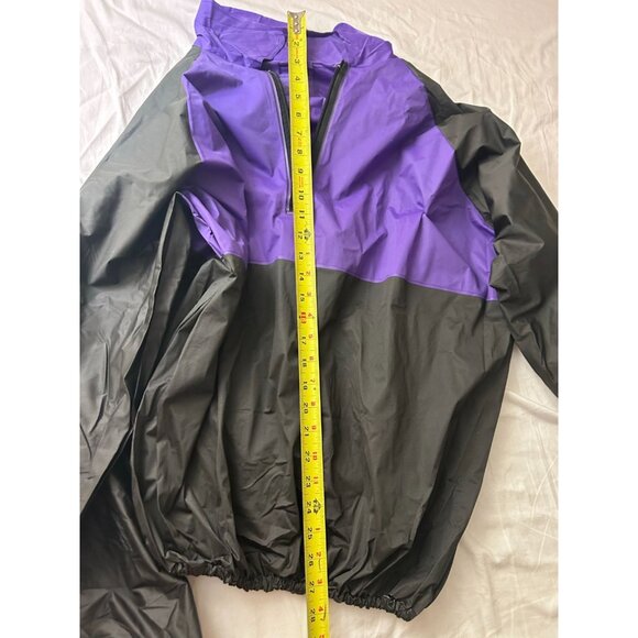 Vintage Windbreaker Jackets Men's Size Small 100% Vinyl Outdoor 1/4 Zip Blue Bla - Picture 8 of 10